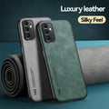 Silky Leather Finish Back Case with Built-in Magnet for Car Mount & Enhanced Camera Protection for Oppo
