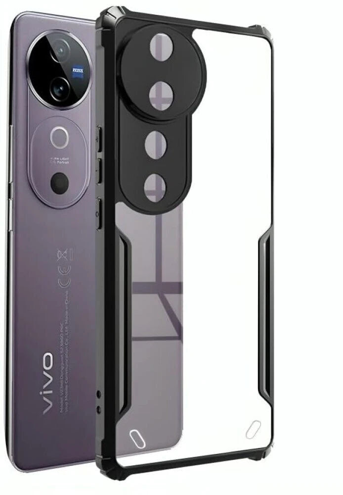 Vivo V50/V50e 5G Back Case All four-sided drop protection Back Cover in Black Colour (Pack of 2)