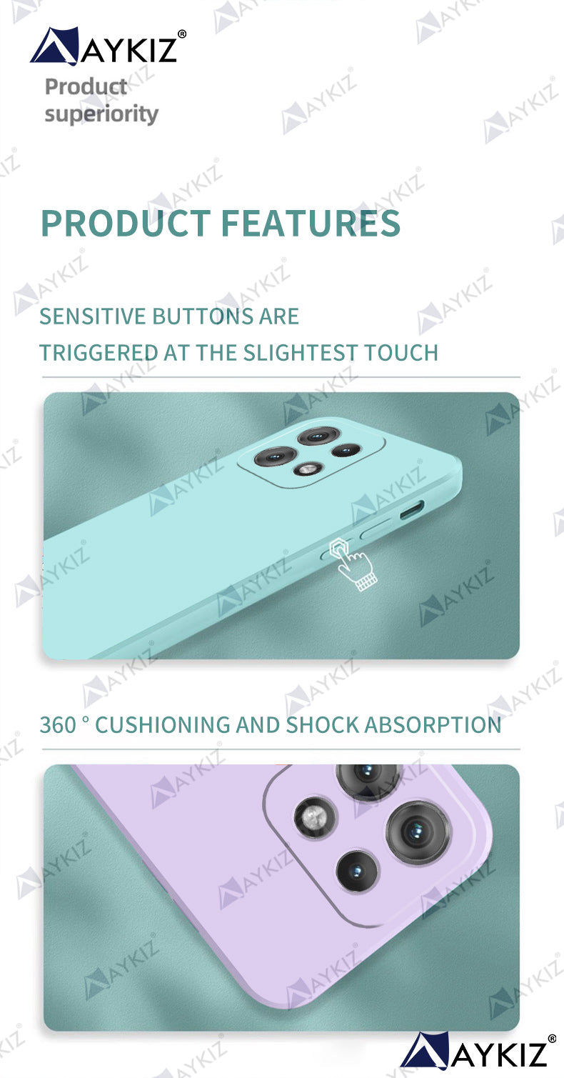 Aykiz Soft Matte Silicone Back Cover Inside Cloth with Camera Protection for Moto Edge 50 Pro