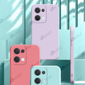 Aykiz Soft Matte Silicone Back Cover Inside Cloth with Camera Protection for Reno 13 5G