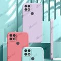 Aykiz Soft Matte Silicone Back Cover Inside Cloth with Camera Protection for Oppo A15/A15s 4G