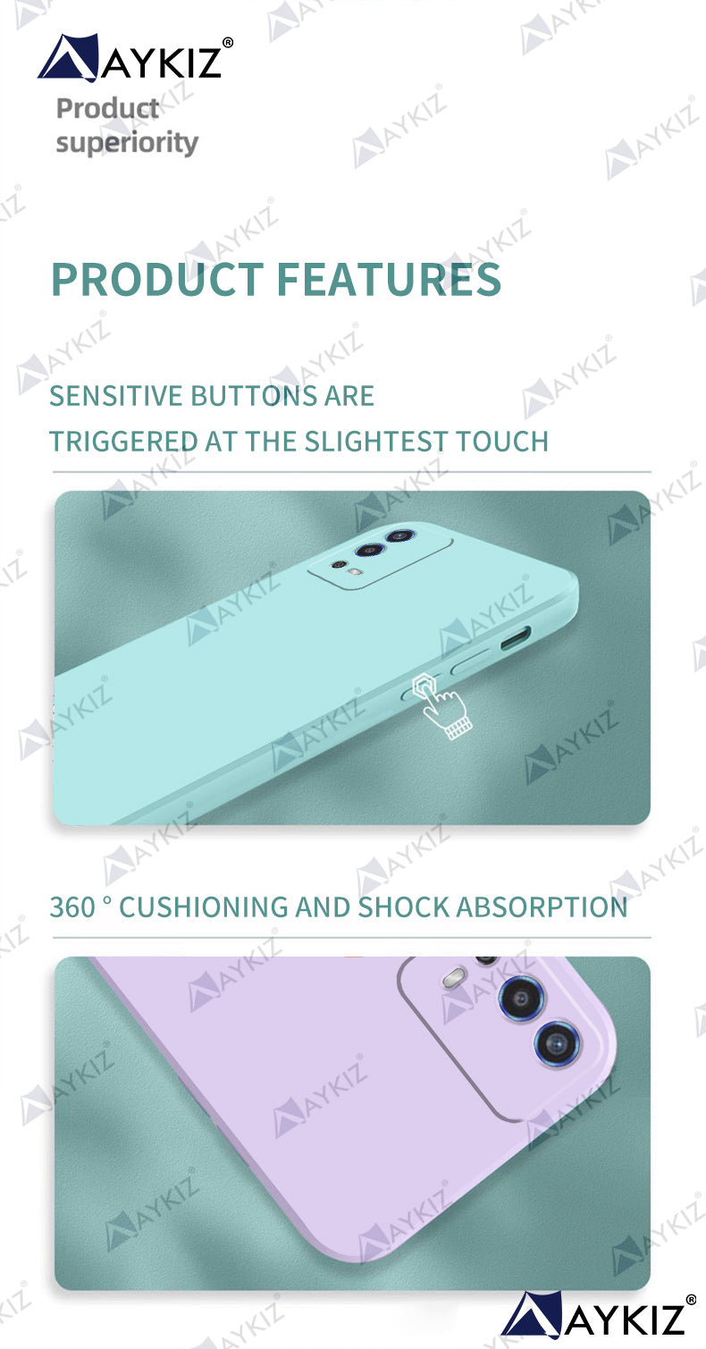 Aykiz Soft Matte Silicone Back Cover Inside Cloth with Camera Protection for Oppo A55 4G