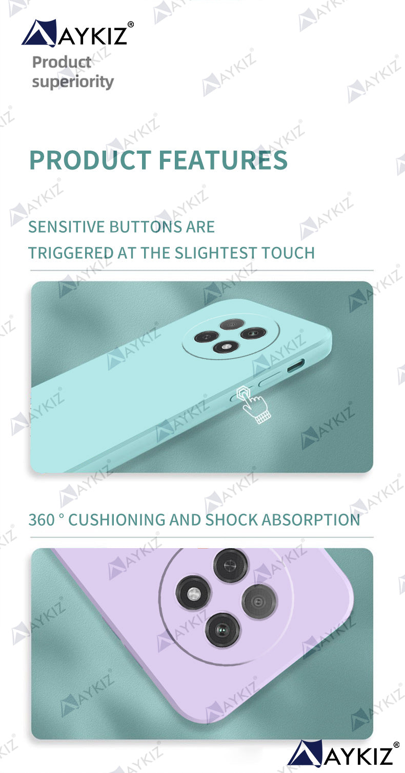 Aykiz Soft Matte Silicone Back Cover Inside Cloth with Camera Protection for Oppo F29 Pro 5G