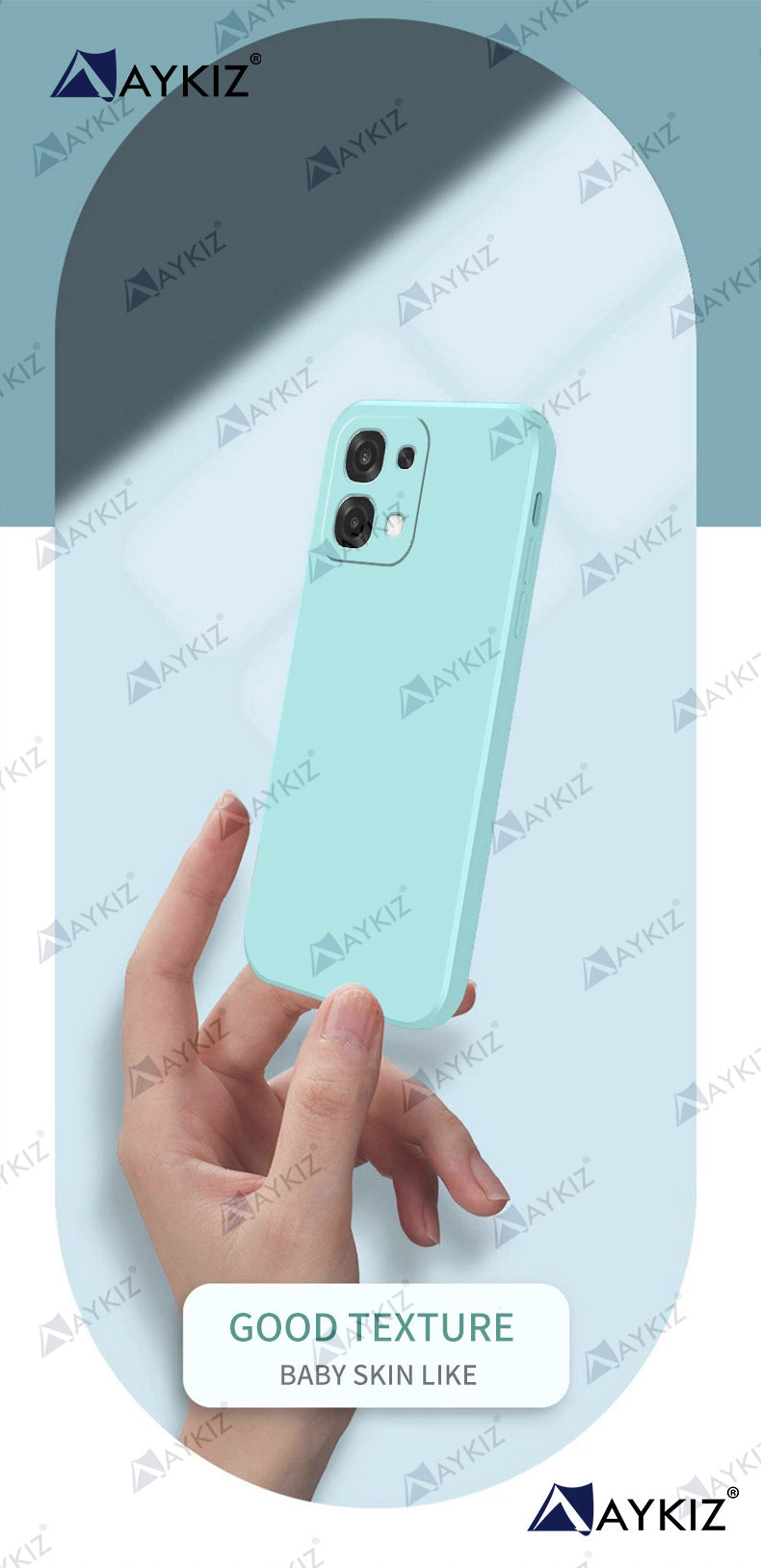 Aykiz Soft Matte Silicone Back Cover Inside Cloth with Camera Protection for Oppo A6 5G