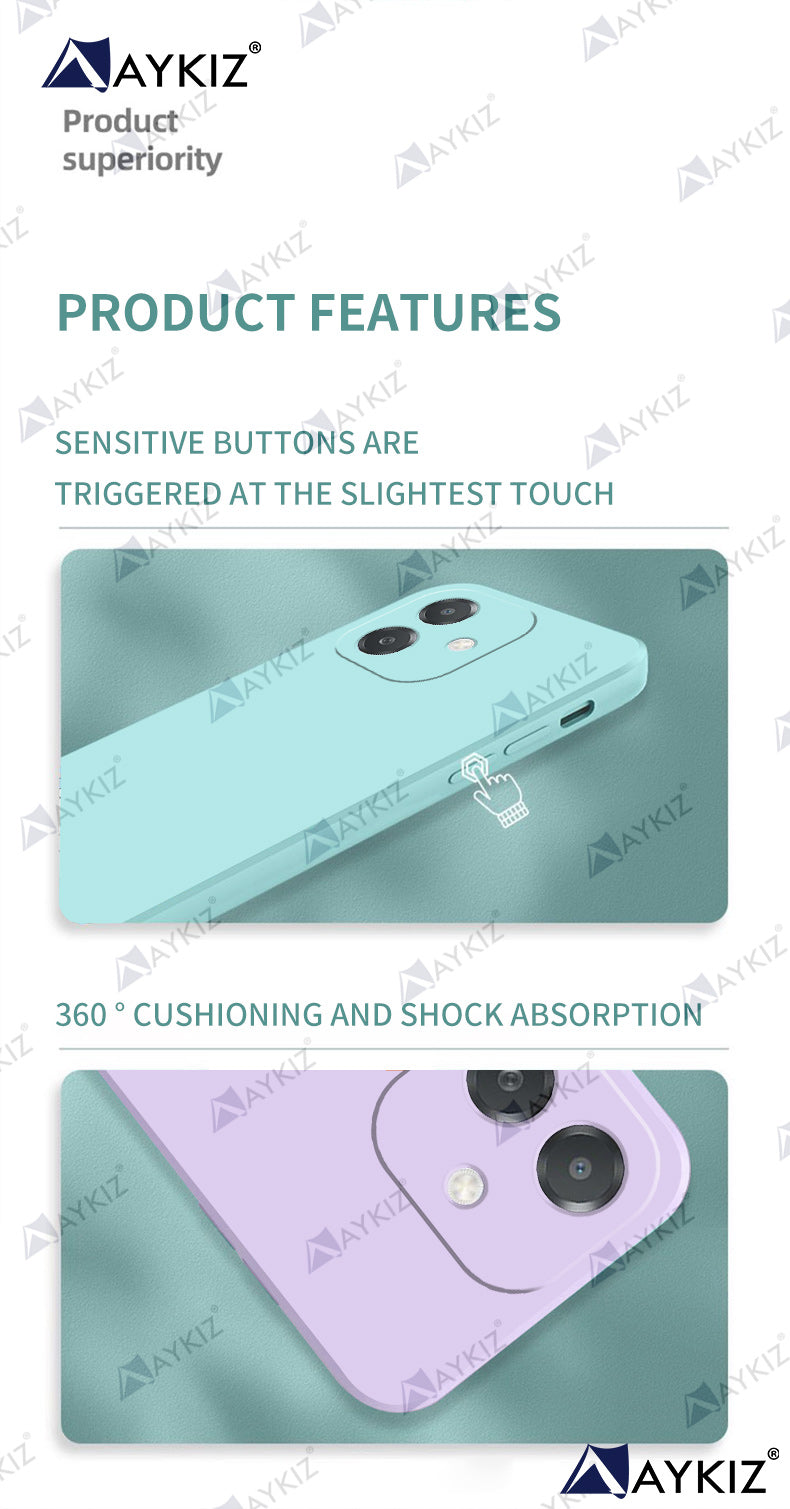 Aykiz Soft Matte Silicone Back Cover Inside Cloth with Camera Protection for Oppo A3X