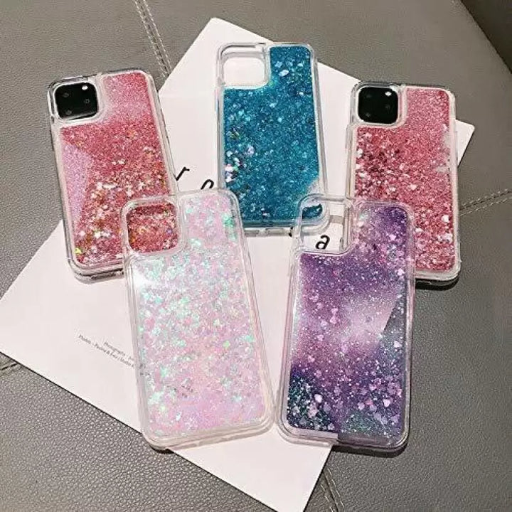 Star Glitter High Quality Phone Case Liquid Quicksand Glitter Sequin Protective Cover for Oppo