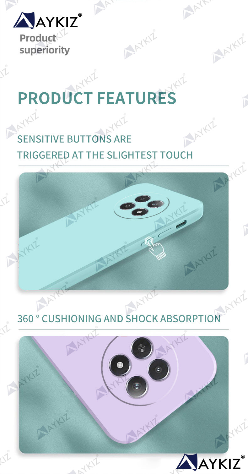 Aykiz Soft Matte Silicone Back Cover Inside Cloth with Camera Protection for Realme 12