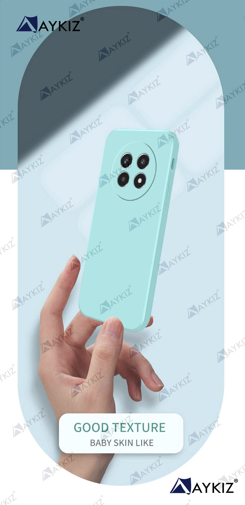 Aykiz Soft Matte Silicone Back Cover Inside Cloth with Camera Protection for Realme 13 Pro