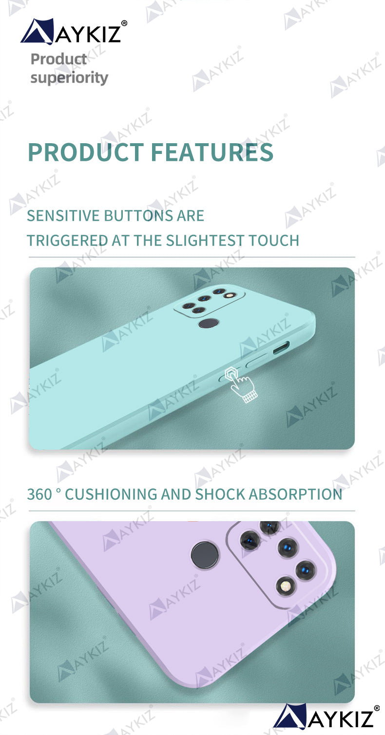 Aykiz Soft Matte Silicone Back Cover Inside Cloth with Camera Protection for Realme 7i