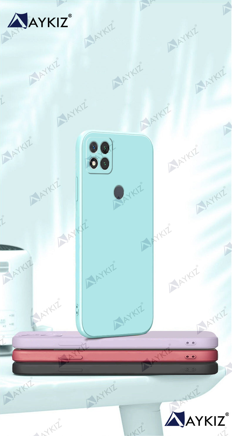 Aykiz Soft Matte Silicone Back Cover Inside Cloth with Camera Protection for Redmi 9C