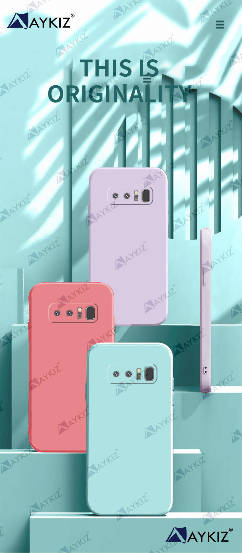 Aykiz Soft Matte Silicone Back Cover Inside Cloth with Camera Protection for Samsung Galaxy Note 8