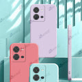 Aykiz Soft Matte Silicone Back Cover Inside Cloth with Camera Protection for Vivo V25 5G