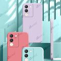 Aykiz Soft Matte Silicone Back Cover Inside Cloth with Camera Protection for Vivo Y200