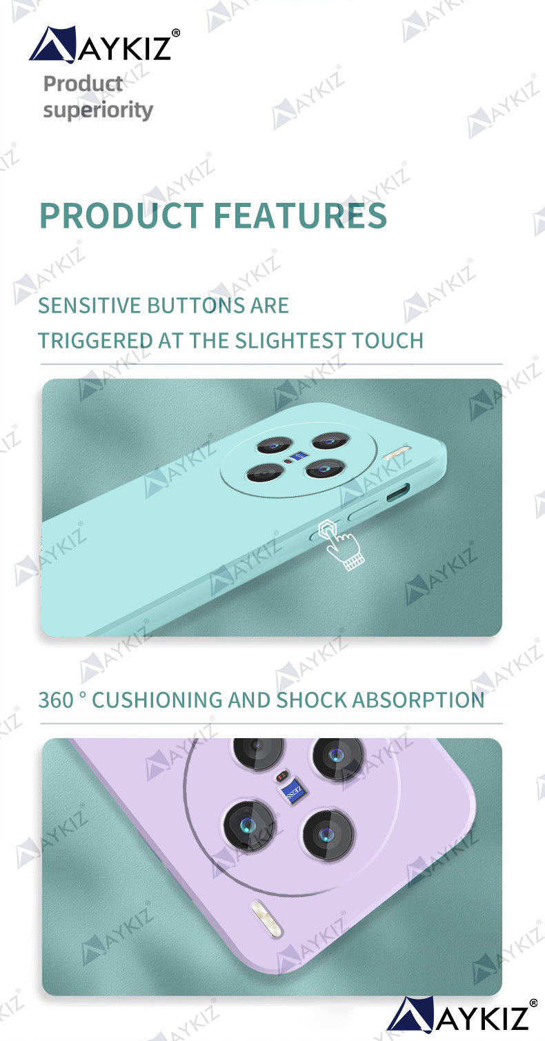 Aykiz Soft Matte Silicone Back Cover Inside Cloth with Camera Protection for Vivo X100 Pro