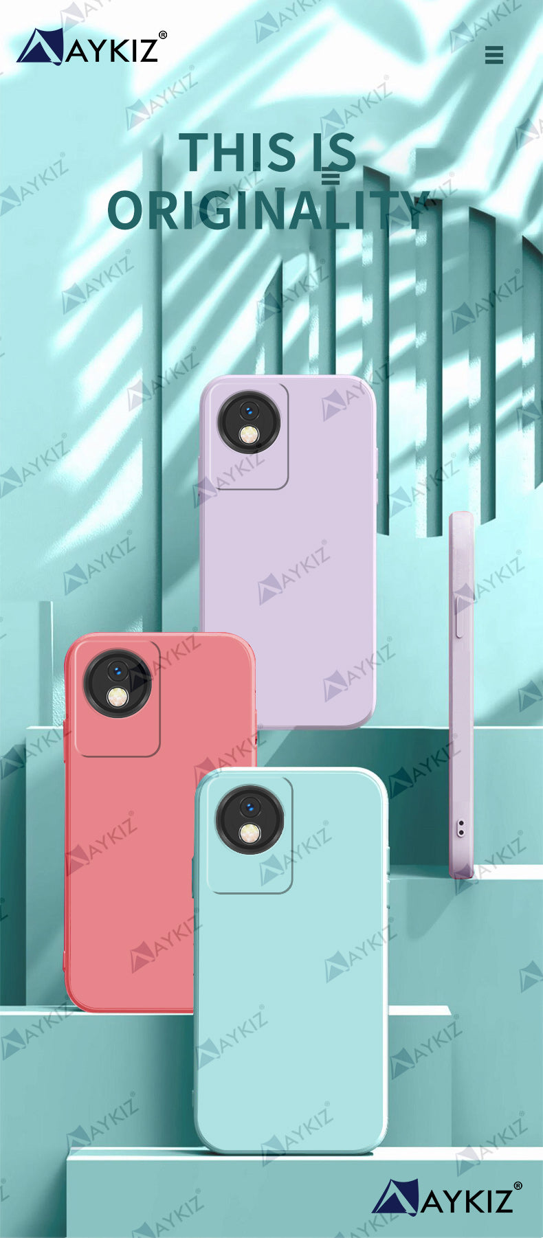 Aykiz Soft Matte Silicone Back Cover Inside Cloth with Camera Protection for Vivo Y02/Y02t