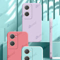 Aykiz Soft Matte Silicone Back Cover Inside Cloth with Camera Protection for Vivo Y18