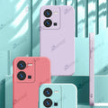 Aykiz Soft Matte Silicone Back Cover Inside Cloth with Camera Protection for Vivo Y35