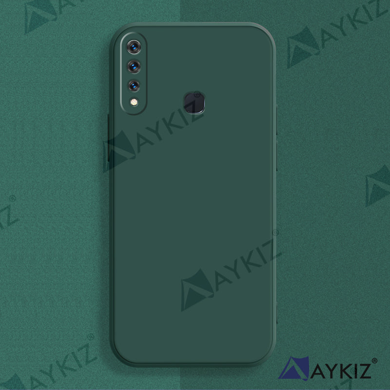 Aykiz Soft Matte Silicone Back Cover Inside Cloth with Camera Protection for Vivo Z1 Pro