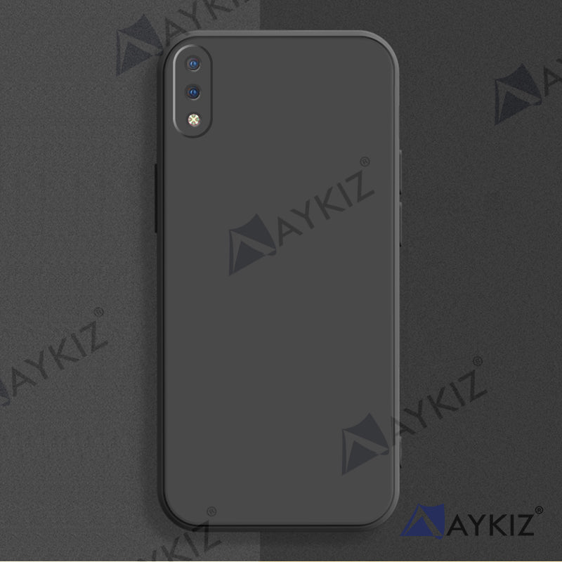 Aykiz Soft Matte Silicone Back Cover Inside Cloth with Camera Protection for Vivo Y93
