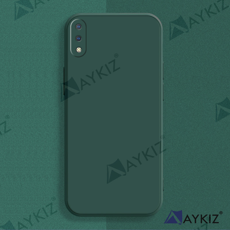 Aykiz Soft Matte Silicone Back Cover Inside Cloth with Camera Protection for Vivo Y93
