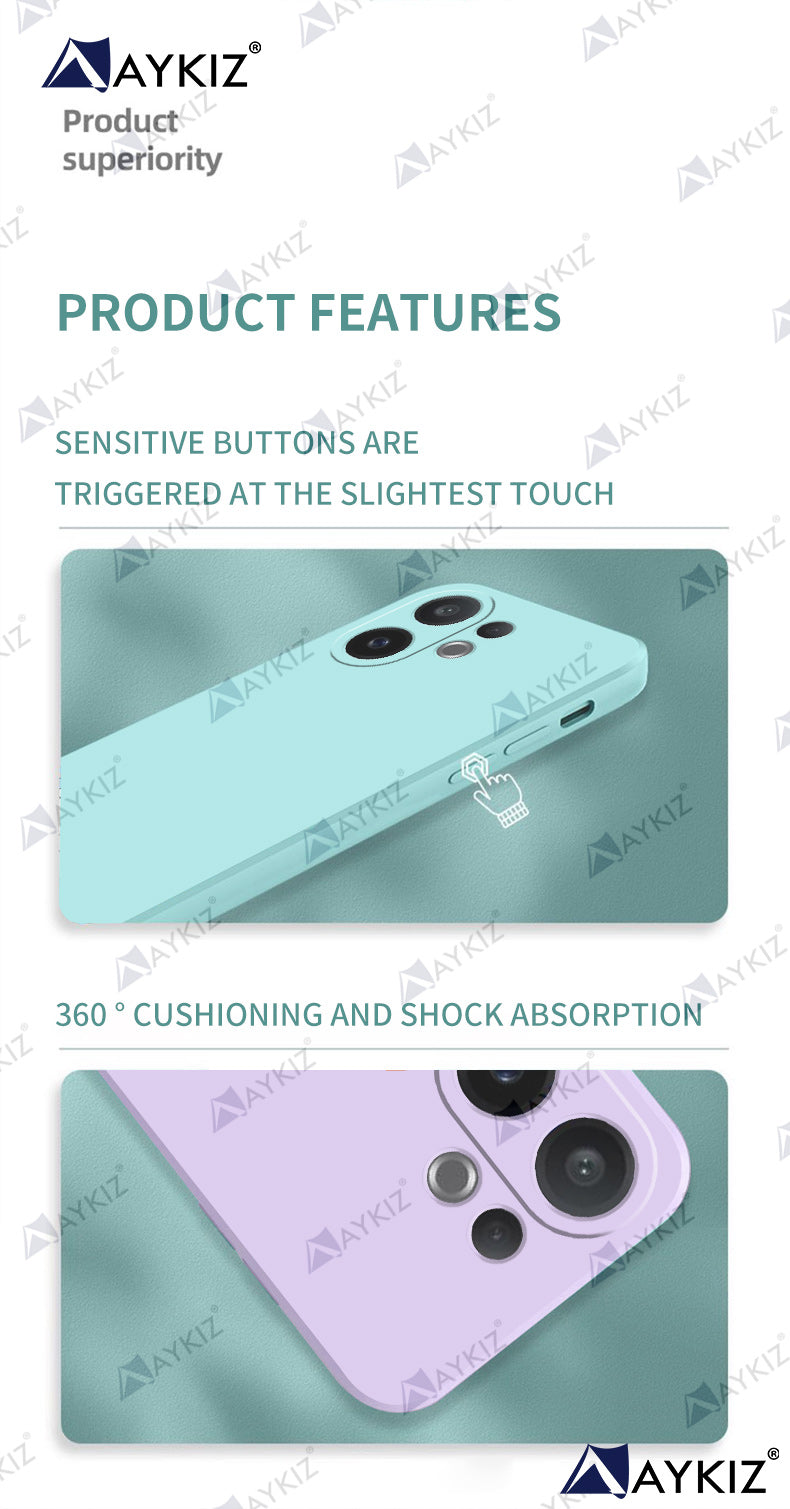 Aykiz Soft Matte Silicone Back Cover Inside Cloth with Camera Protection for Vivo X200 FE